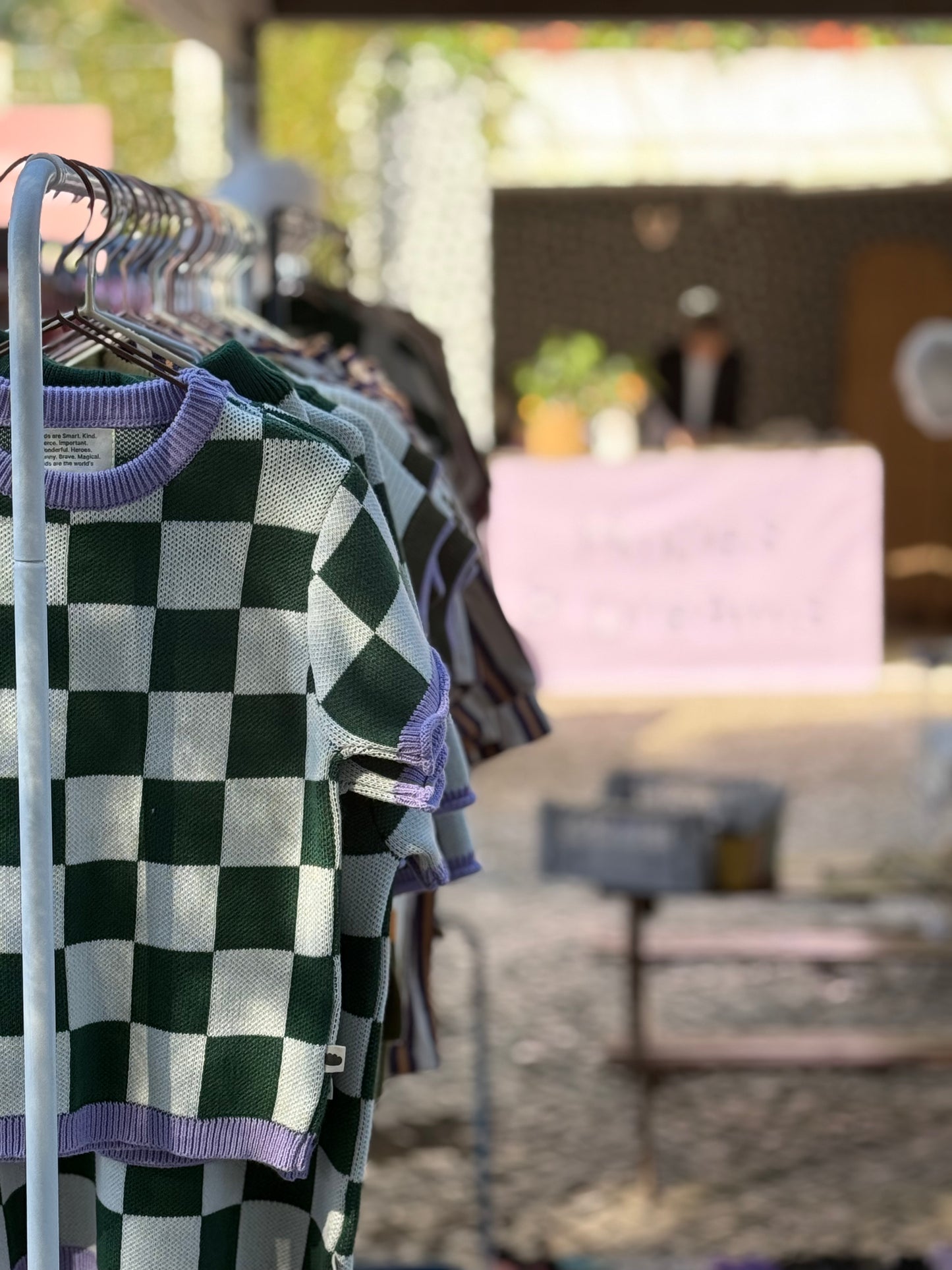 'No buttons, Julia.' knit t-shirt