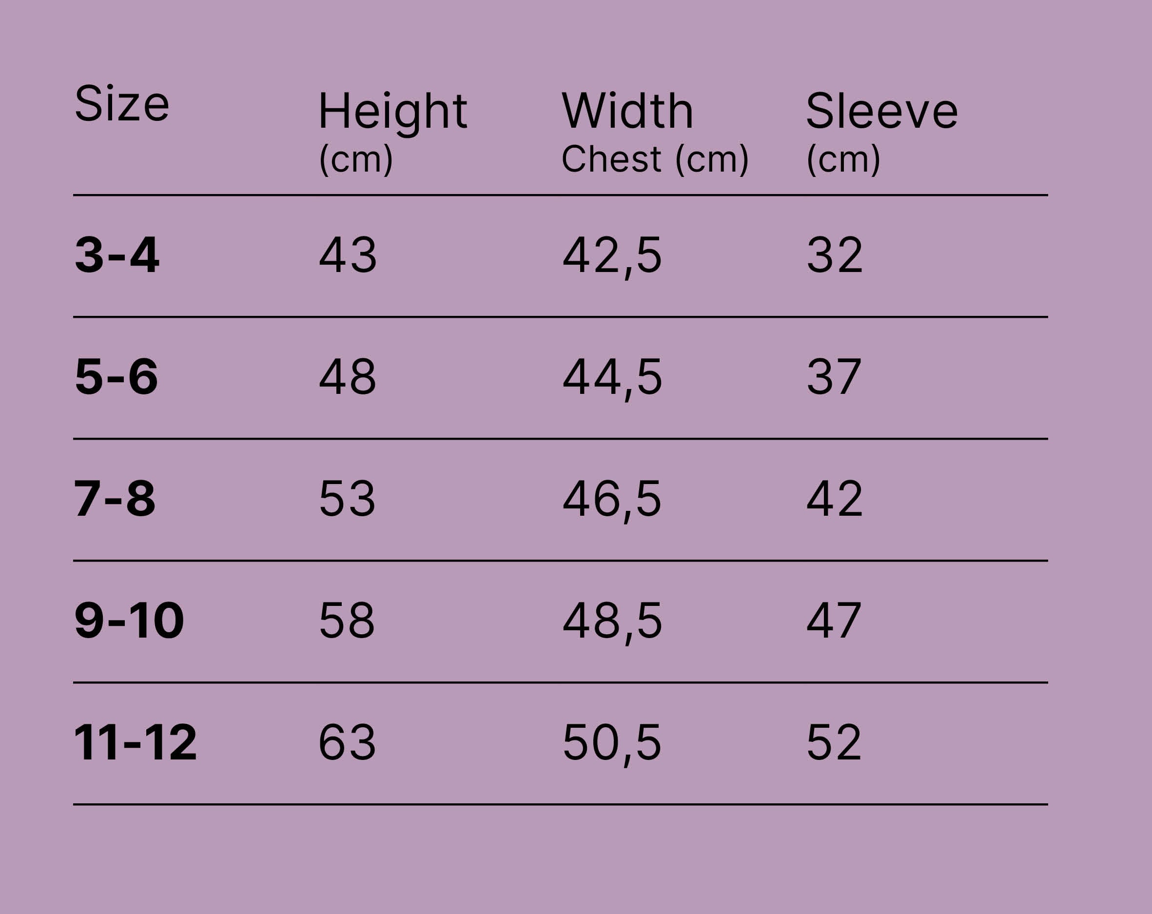 Size Guide