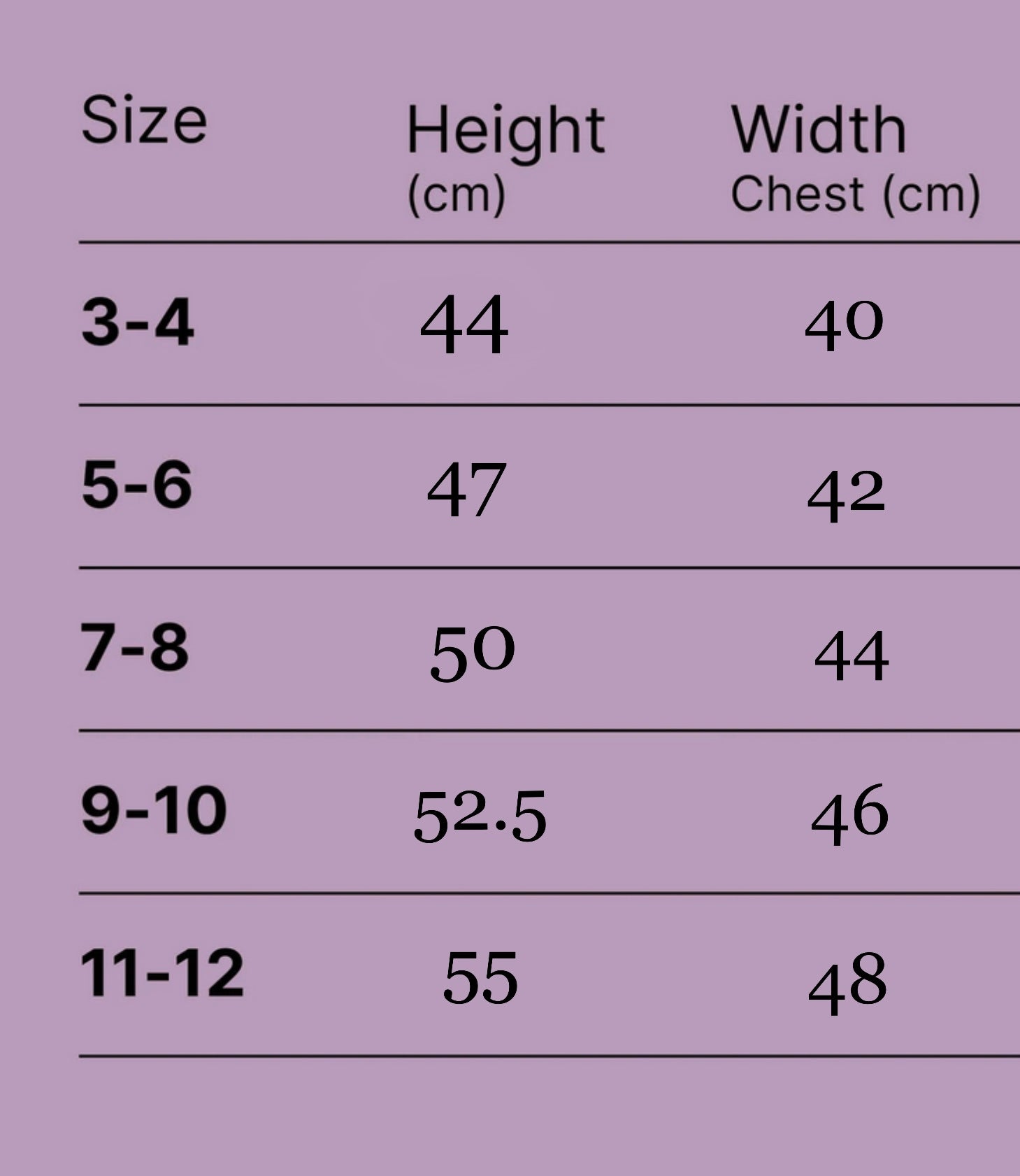 Size Guide