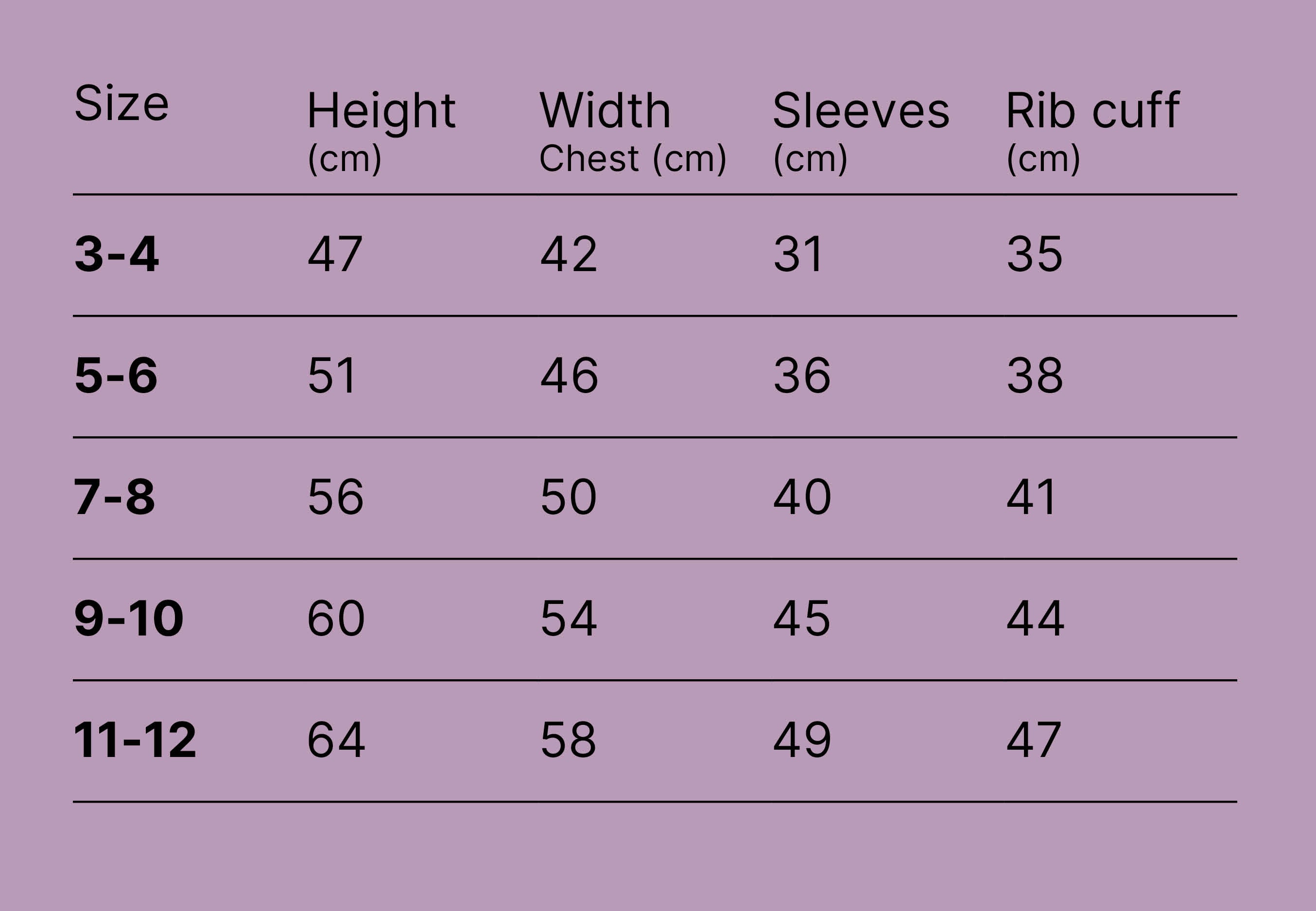 Size Guide