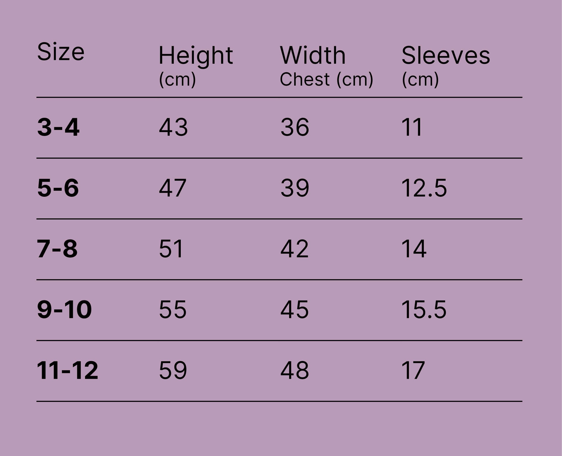 Size Guide