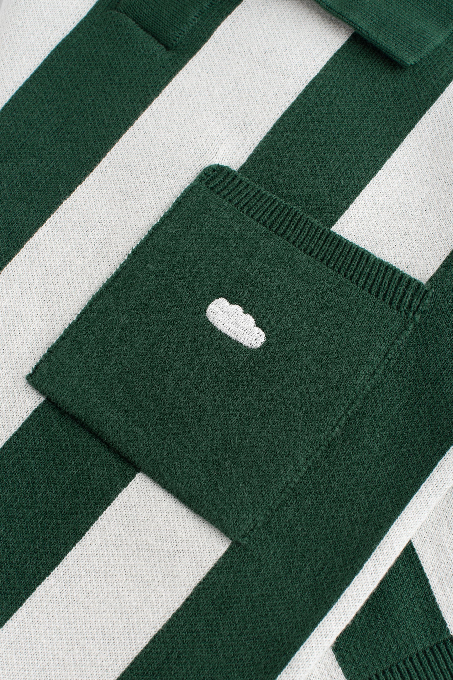 Bold green knit polo