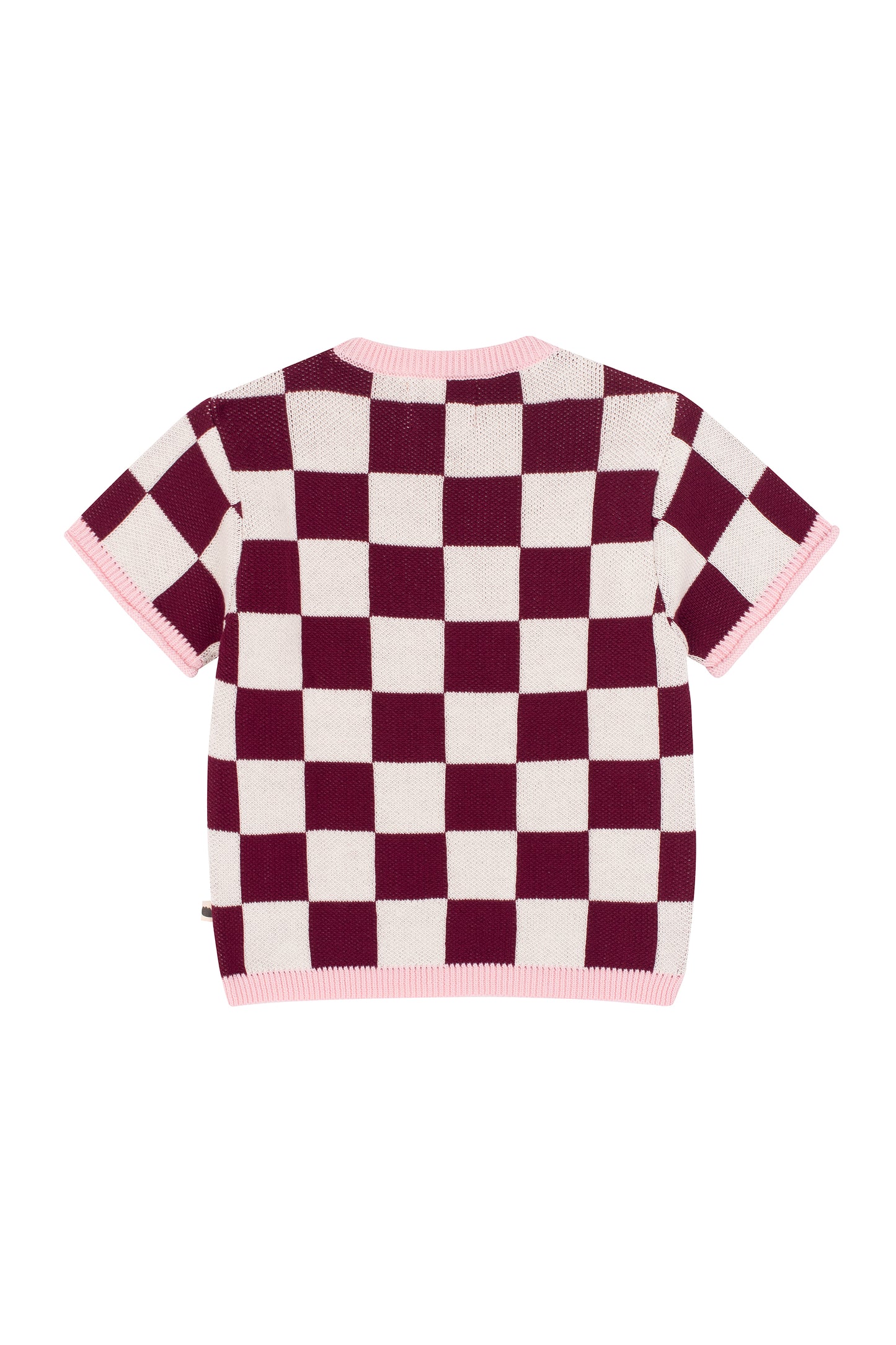 'No buttons, Julia' knit shirt in strawberry yoghurt